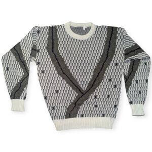 Vintage Grandpa Style Textured Knitted Sweater Women's size XL Cottagecore